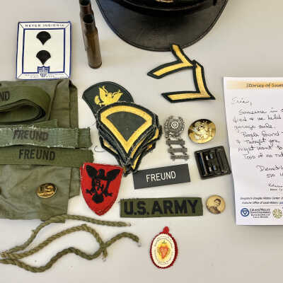 Myron Freund hat and insignia
