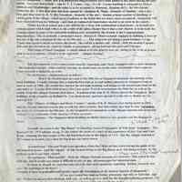          1. Bill Kemperman fax, April 2, 1997; 1-29-66 Saugatuck. - Many new and permanent improvements have been added to this place during the past season. Two new stores built —one by T. S. Coates, Esq., 24 x 60. Coates building is occupied by Messrs Johnson and Stockbridge; and the other is to be occupied by Dunning, Hopkins & Co., for Dry-Goods, Groceries, &c. A new feed store has been opened by Adolphus R. Mann, formerly of Manlius; also a new boot and shoe store by R. N. [B.] Newnham, formerly of the navy, besides a large number of dwellings in various parts of the village, which gives credence to the belief that ere many years are passed, Saugatuck will have recovered from her lethargy, and rank in commercial importance second to no town in the county.
Money has been raised and a site selected for a large and commodious school house, to be built the coming season which shall reflect to the credit of the place. Rumor has it that a new church is to be built the coming season in place of the miserable building now occupied by the friends of the Congregational denomination. This is probably a premature move. Horace D. Moore is busily engaged in building a store on the site of the one consumed by fire on the 8th inst. ........The shipyards are doing a good business - Captain Coates new vessel is about to receive the plank. She will be a model craft, which, with the modest Captain, will rank her second to no vessel for fright or passengers, plying between this port and Chicago.
The Lodge of Good Templars so much talked of in this place is non est, owing to the want of proper
men to set it in motion, which is to be regretted. —Allegan Journal, January 29, 1866 [Transcribed by Bill Kemperman] 
The document continues with Mr. Kemperman's thoughts about conflicting press reports about the Singapore Bank Building and the 