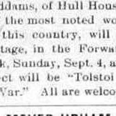 cr1904090204JaneAdamsSpeaksAtSwiftCottage.jpg: Jane Addams speaks at Swift Cottage