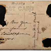          89-1-115 a Edwin House postcard 1924 back
   