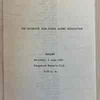 SHS Alumni Assocation Program 1966