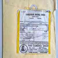          The negatives and proof sheet are in an envelope with processing form from Saugatuck Rexall Drug and The Camera Shop / Bill Whittier in Grand Rapids
   