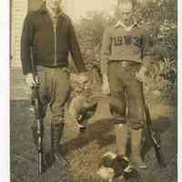          Ens-OrrinJr-WilburHunting.JPG; Orrin L. Ensfield Jr. and brother Wilbur C. Ensfield hunting pheasant
   