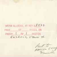          Ens-SortingFruit-bk.JPG; Edwin H. Ensfield, return to Marion Ensfield, Fennville
   