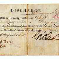          OrrinLawrenceDischarge-1.jpg; Orrin Lawrence Navy Discharge 1865
   