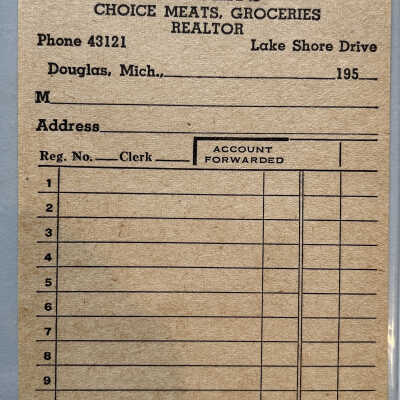 McVea's receipt