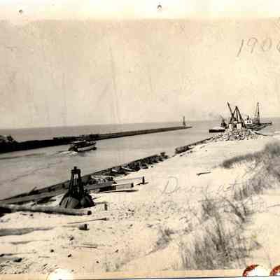 New river mouth and channel