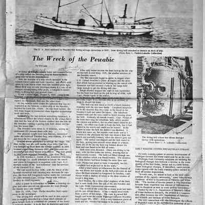 Article about the salvaging the wreck of the Pewabic.: --Commercial Record, March 11, 1971
