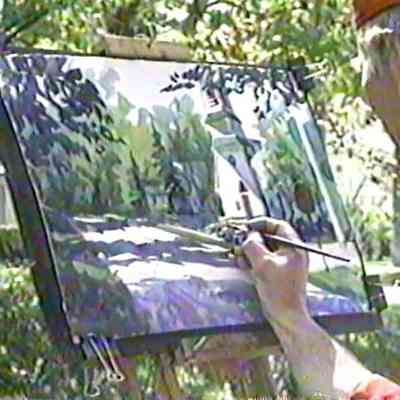 Painting on Location with Bob Fagan, 10 Douglas UCC Church