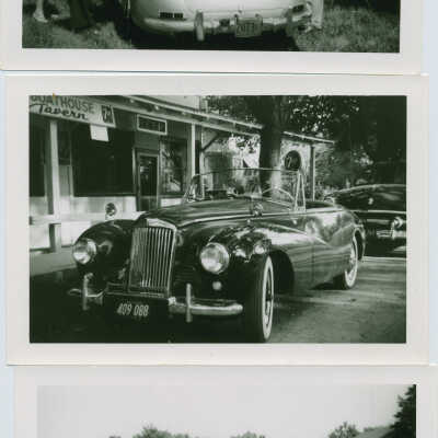 filename: Car rally scenes ca 1955: Veteran Car Club in July 1960