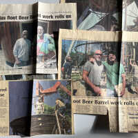 Root Beer Barrel restoration clippings