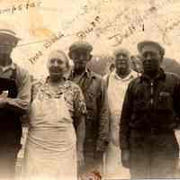          89-1-288_A_Del_Weatherow.jpg 860KB; Bob Dempster, Mrs. Dell Weatherow, Bull Billings, Dell Weatherow, John or Jim Williams
   