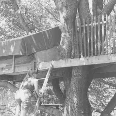 The tree house was at Ox-Bow.: Tree_house.jpg 864KB - Digital file from Jack Sheridan Drive 2021.72.02