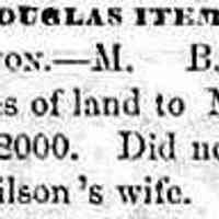          cr1870062503CorrectionMBSpencerSale.jpg; More corrections of M.B. Spencer land sales - the 10 acres sold to Mrs. Susan Davis, not Capt. Wilson's wife
   