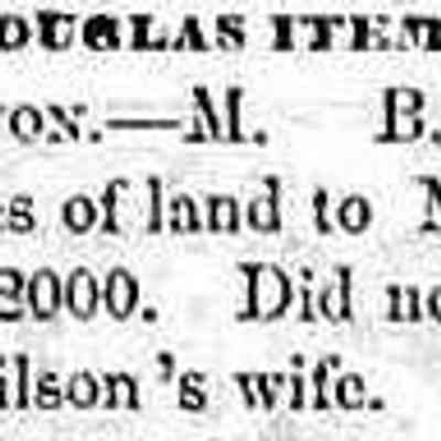 cr1870062503CorrectionMBSpencerSale.jpg: More corrections of M.B. Spencer land sales - the 10 acres sold to Mrs. Susan Davis, not Capt. Wilson's wife
