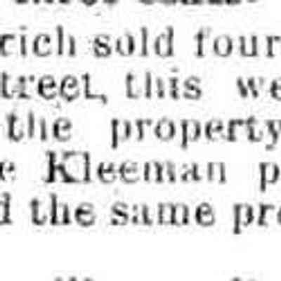 cr1886111901LotsSoldOnStJosephSt.jpg: C.L. Goodrich to John Nies, Kleeman place, later sold to A.C. Zwemer