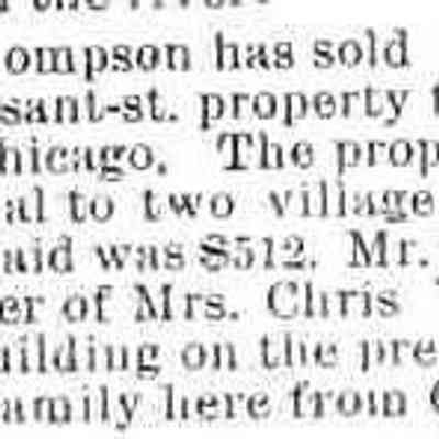 cr1889080201PfaffBuyPleasantStLots.jpg: Riley Thompson sold Pleasant Street property of August Pfaff [Sr.] of Chicago