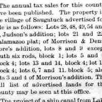          cr1894091401TaxSales.jpg; Saugatuck properties available
   