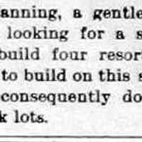          cr1898072201ManningLooksFor4CottageSites.jpg; R.H. Manning of Chicago looking for land to build four cottages
   