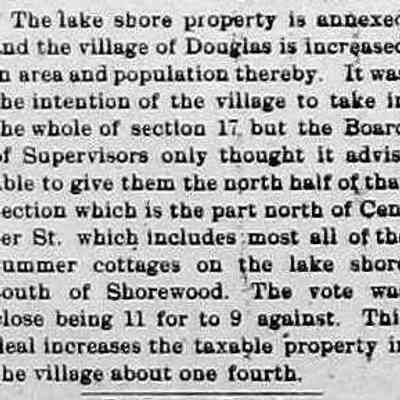 cr1904101405DouglasAnnexesLakeshore.jpg: Douglas annexed lake shore property north of Center Street and Shorewood to increase taxable property