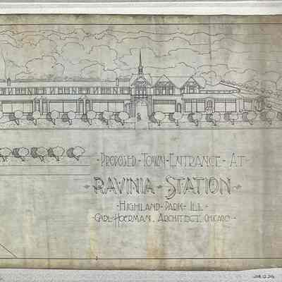 Proposed Town Entrance At Ravinia Station, Highland Park, Illinois