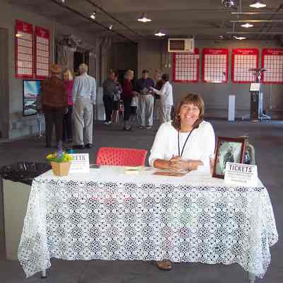 Tanya Sheridan selling tickets at the SCA