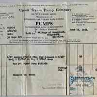          B. Invoice for pump, 1932
   