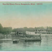          similiar image from Jack Sheridan collection; filename: Kontio_chain_ferry_ca_1920  Digital file at 2021.72.02
   