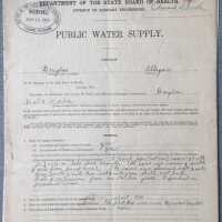          Public water supply report, August 1923, signed E. Willard Fiske and Roy A. McDonald
   