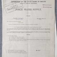          Public water supply report December 1913 signed J. E. Durham, village president
   