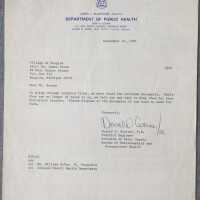          Cover letter from Donald J. Greiner to James Brown explaining the documents, September 1986
   