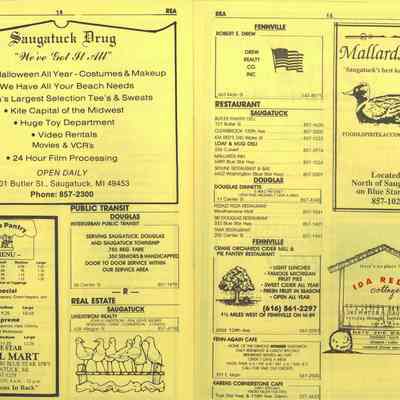 Interurban Public Transit, Lindstrom Realty, Ida Red's, Mallards Inn, Skyline Restaurant, Douglas Dinette, Sir Douglas,