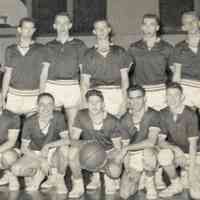          image001.jpg 128KB; 1956-57 SHS Basketball Team
​Thanks to Jodi Goshorn for sharing this photo of the 1956-57 Saugatuck High School Basketball team. Coached by Bud Whipple and Captained by her late husband Stanley (holding ball), varsity members included Ralph Birkholtz, Victor Mayer, Frank Lovejoy, Chuck Schoppe, Bob Brackenridge, Harvey Slotman, Bill Hedglin and Frank Lamb. Saugatuck was the smallest school in the Allegan-Van Buren League that year with 84 students in the top four grades.
​The April 5, 1957 Commercial Record, covering the annual Rotary Banquet for Basketball Teams and Coaches, reported that the Saugatuck team was “District Champion” finishing 5th in the Al-Van league. Their season record was 11 wins and 10 losses.
​Stanley was his SHS senior class Vice-President, and went on to serve in the U.S. Navy. He retired from both the Saugatuck Fire Department and the Allegan County Road Commission. A resident of Saugatuck, he and Jodi had been married for 44 years when he passed away in 2005.
--contributed by Chris Yoder
   