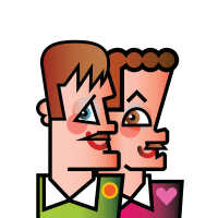          Carl Jennings & Larry Gammons by David Lee Csicsko; Following his service with the Air Force, Carl Jennings (1938–2019) became a bartender at the gay friendly Saugatuck bar, Blue Tempo, the only place for LGBTQ people to go at the time. 
Eventually he met Larry Gammons, the man who would become his partner for the next fifty years. In 1981, the two men opened the iconic Dunes Resort in Douglas with Jennings doing double duty as head chef and DJ for many years. 
The importance of the Dunes Resort and its contribution to the local community cannot be overemphasized. The Dunes helped define the Saugatuck/Douglas area as a premiere LGBTQ vacation destination in the Midwest. In addition to the Dunes, the two men opened several other businesses in the area.
In 2020, the year following Carl’s death, the Pride Celebration Garden in downtown Douglas was dedicated to the couple. At the event Gammons said, “This is for all the LGBTQ men and women who made our community what it is today.”
Interpretative Label Text by Owen Keehnen
   
