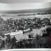 Mt. Baldhead view ships by skating rink 1912-1937