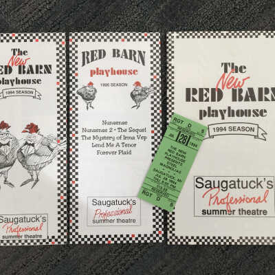 The New Red Barn Playhouse brochures, program and ticket