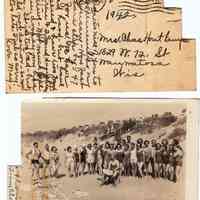          HH-OvalBeach1942-2.jpg 5.8MB; Photo postcard mailed to Ada (Hames) Houtkamp from Saugatuck in 1946 