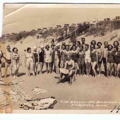 HH-OvalBeach1942.jpg: The Beach - Mt. Baldhead Hotel