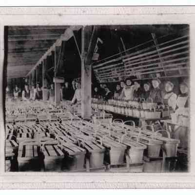 FruitHistorya.jpg 343KB: Women fruit packers and stacks of fruit baskets