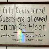 Only Registered Guests Allowed sign