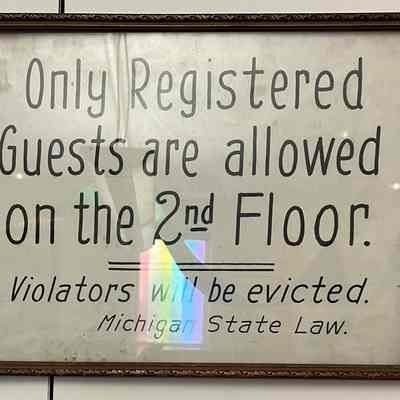 Only Registered Guests Allowed sign