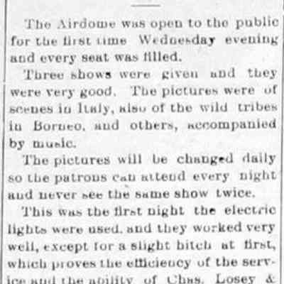 cr1912071201a.jpg 111KB: Airdome opens 1912