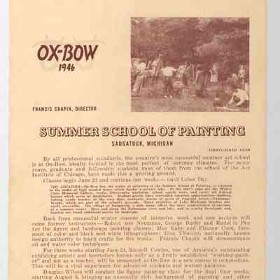 1946Oxbow2.jpg 462KB: Robert von Neumann, George Buehr, Rudolph Pen, Max Kahn, Eleanor Coen, Elsa Ulbricht, Francis Chapin, Russell Cowles, Douglas Wilson