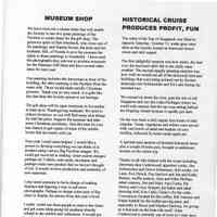          SDHS newsletter, October 2001, page 2 with account of permission to reproduce Martha Severt Big Pavilion painting
   