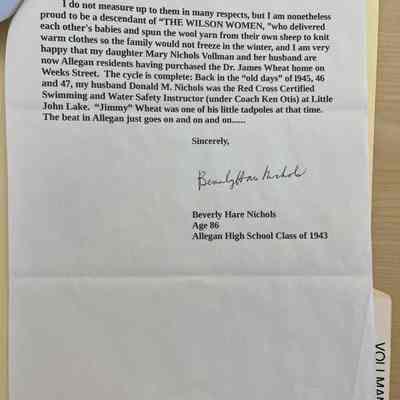 Letter by Beverly Hare Nichols