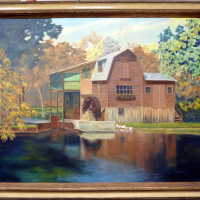          Peterson Mill; Oil painting on canvas, framed
   