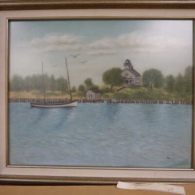 Old Lighthouse by Rose Marie (Sheffield) Taft