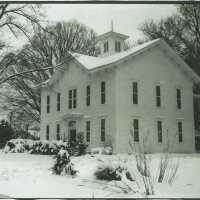 Old School House in snow