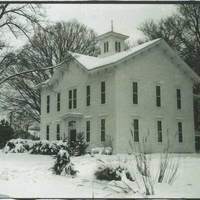 Old School House in snow