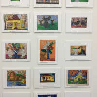          Students of Cora Bliss Taylor’s “ Taylor Art School”; 15 children's paintings using poster paint. 
   